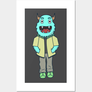 Blue Monster Posters and Art